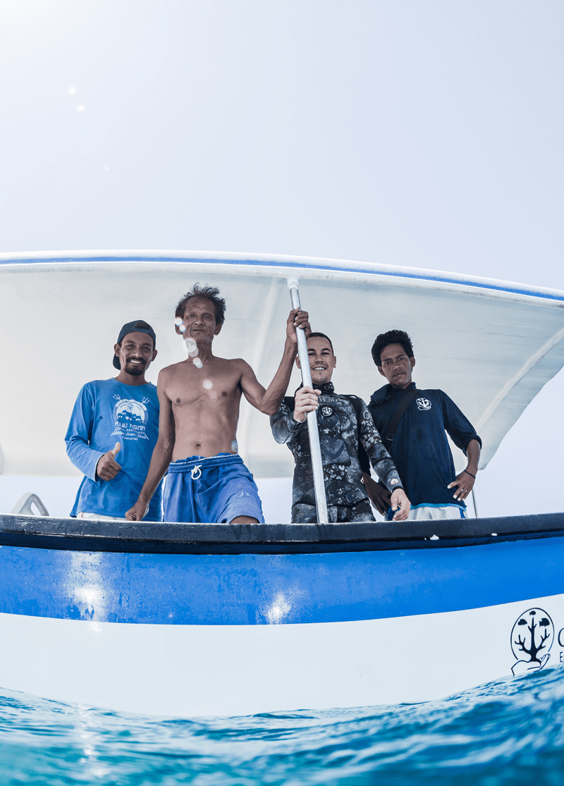 People on boat, Indonesia